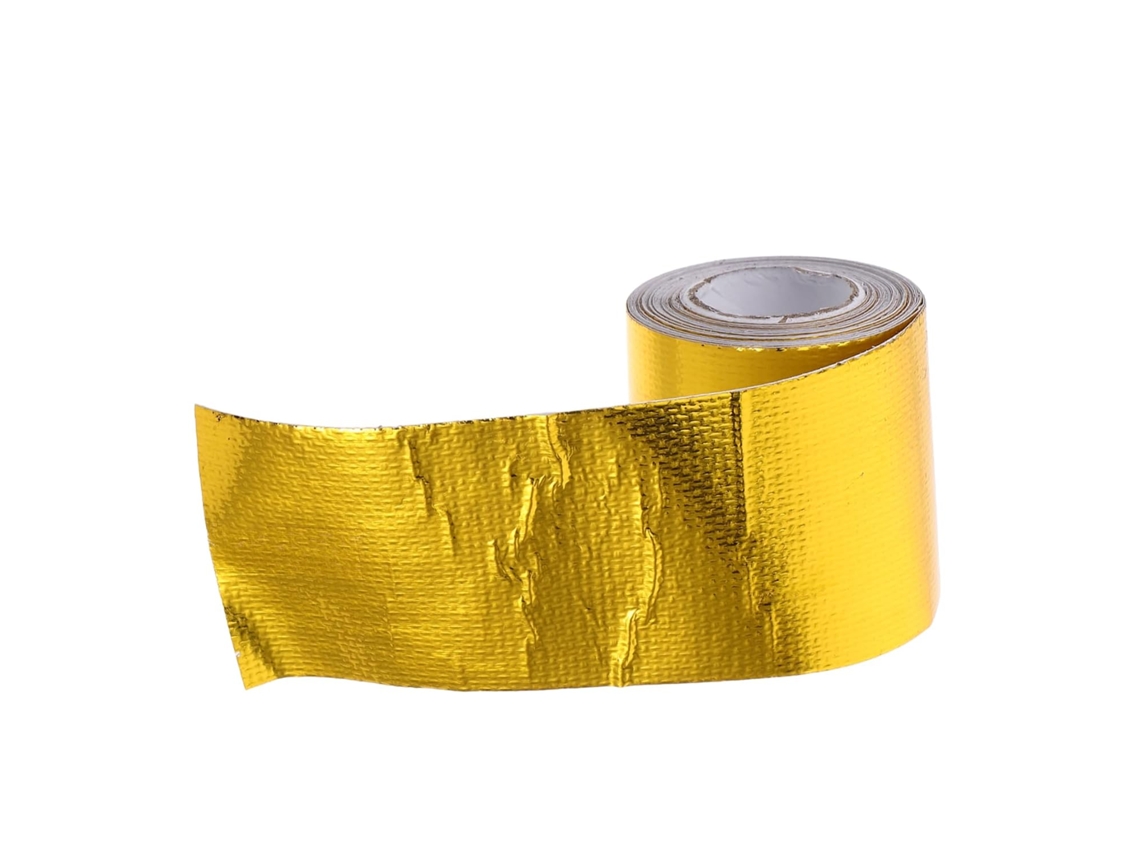 Fita De Barreira Térmica Alumínio Dourado Ultechnovo Para Tubos Escape E Coifas Extração, Alta Durabilidade E