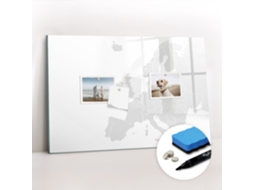 Quadro Magnético Colorido Mapa Da Europa Para A Sala De Estar Espelharte (60x40 Cm)
