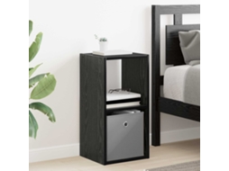 Vidaxl Mesa-de-cabeceira Carvalho Preto 30,5 X 27 X 59,5 Cm