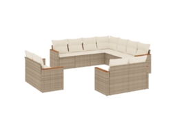 Garden Sofa Set, Garden Sofa Sets Vidaxl Bege Rattan / Vime (n/a)
