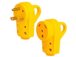 Conjunto De Conector Tomada Rv 125v 30a Com Alça Amarela