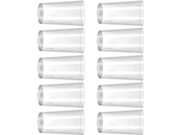 Conjunto De 10 Copos De Plástico Reutilizáveis, Para Água, Próprios Para Lava-louças, Textura Em Pvc,