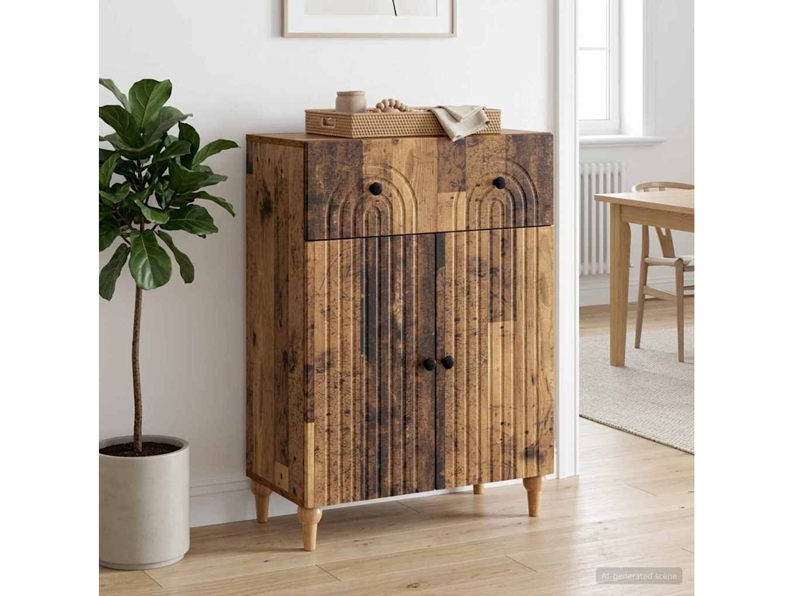 Vidaxl Buffet Madeira Antiga 66 X 34,5 X 90 Cm Derivados De Madeira