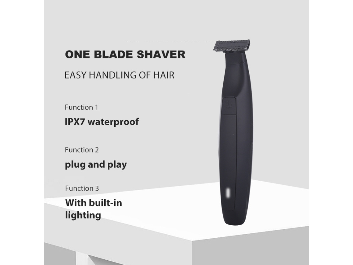 Barbeador Elétrico Para Áreas Íntimas, Barba, Peito E Pelos Das Pernas, Lavável E De Barbear Embalagem Em Inglês Lalamoli (preto)