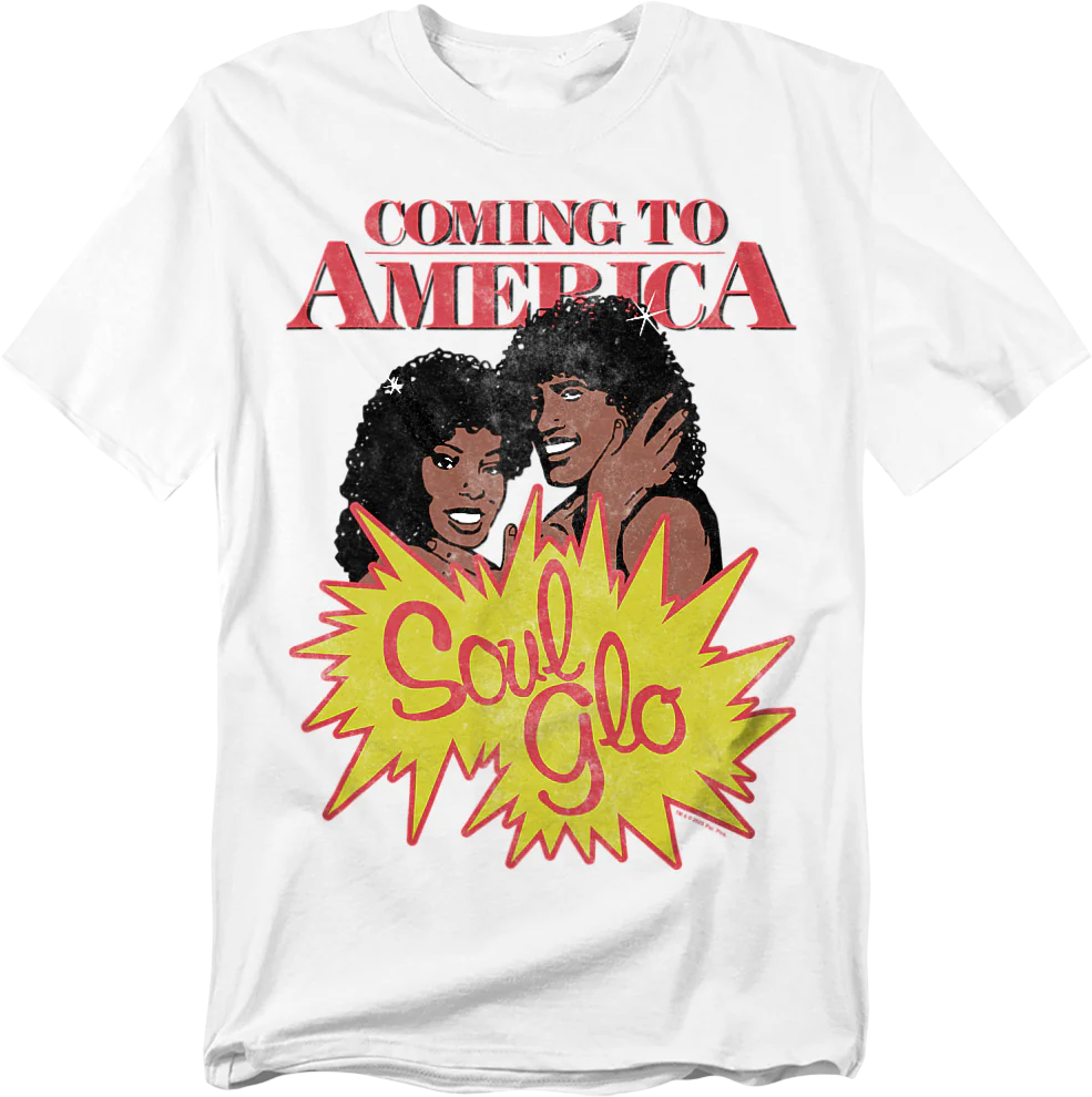 T-shirt Rockinstone Vintage Soul Glo Advertisement Coming To America(xl)