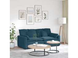 Vidaxl Sofá Modular Com Almofadas Azul