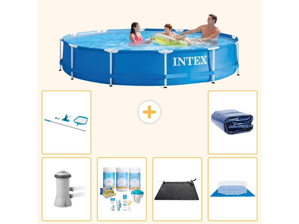Intex Piscina Com Estrutura Redonda - 366x76 Cm - 7-peças S20477