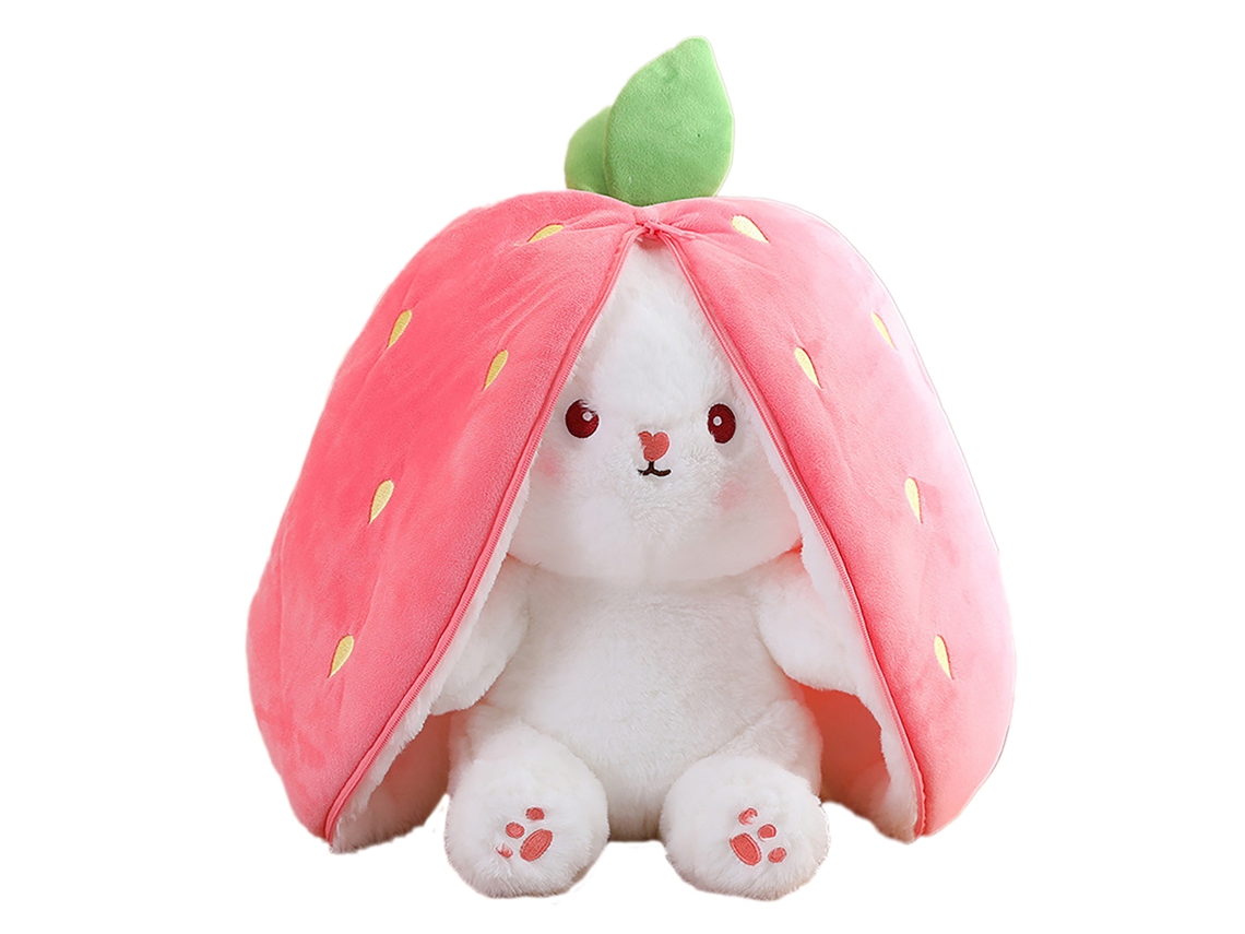 Laxiscreed Coelho De Pelúcia Morango 25cm - Brinquedo Macio E Fofinho Para Crianças