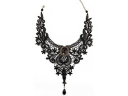 Ats collar de Encaje Victoriano Gótico Sexy Hollow Collar de Encaje Negro Steampunk Cosplay