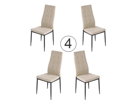 WEHOME Conjunto de 4 Cadeiras de Design Modelo Milano