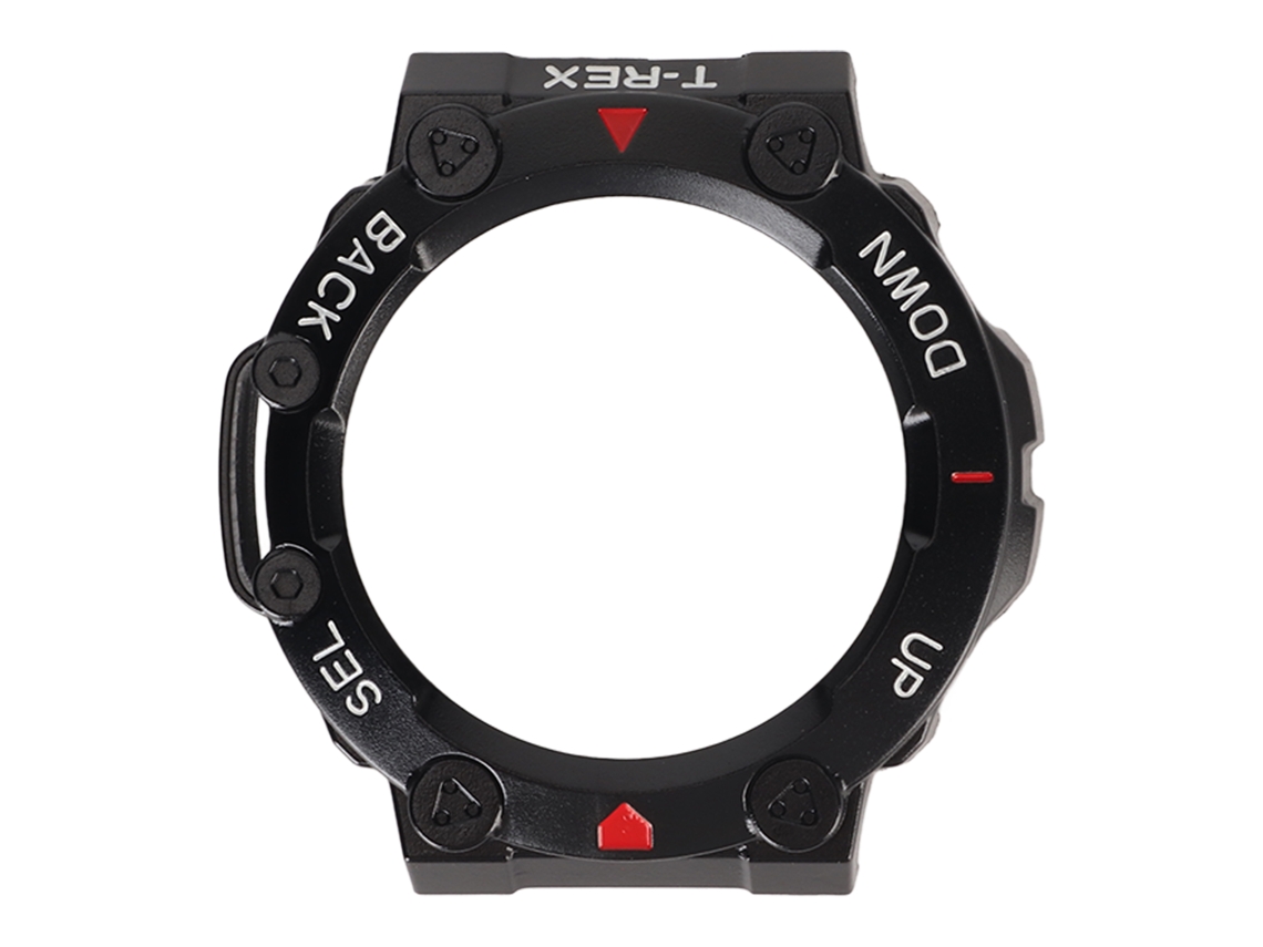 Capa Protetora Bumper para Amazfit T Rex 2 Impacto Resistente Preto Vermelho Branco