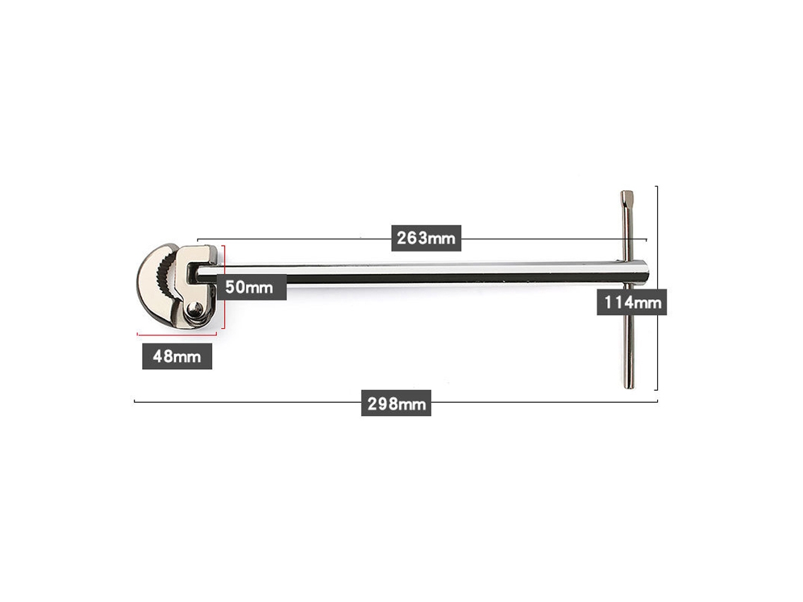 Chave Universal Laxiscreed Para Torneiras Com Cabeça Giratória 180° E Capacidade Entre 8 E 28mm