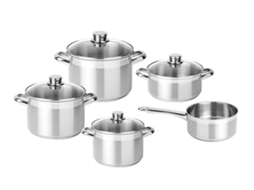 Trem de Cozinha SILAMPOS Alegro Glass 5 Peças Aço inoxidavel 18/10
