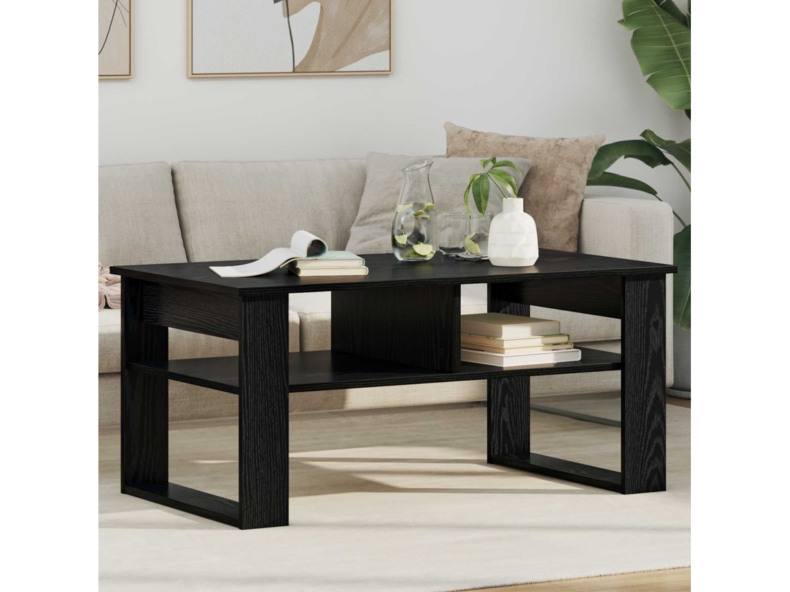 Vidaxl Mesa De Centro Carvalho Preto 96 X 54 X 44 Cm