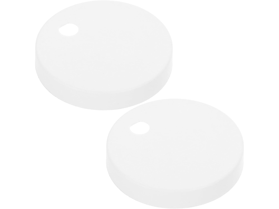 Gleavi 1par De Tampas Redondas Plástico Branco Fusos Tampa Vaso Sanitário 45mm Assento Banheiro