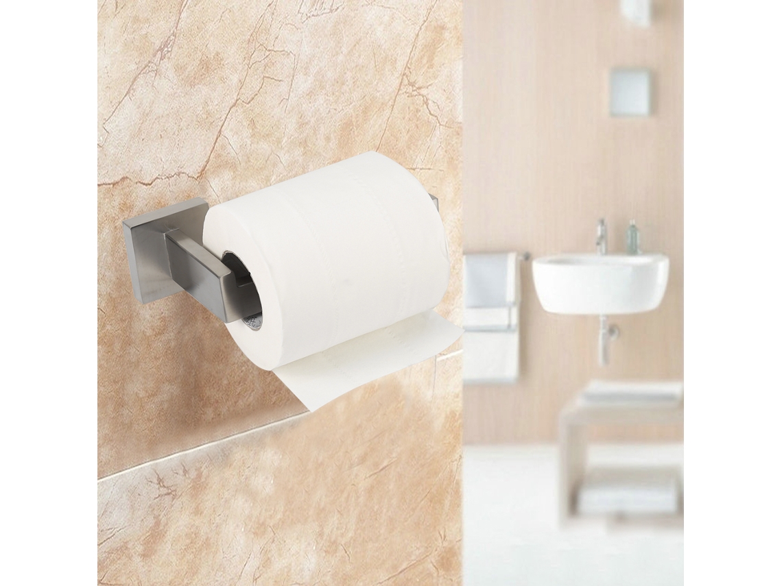 Suporte Para Papel Higiênico De Banheiro, De Parede, Moderno, Cromado Polido Escovado Aquaforge