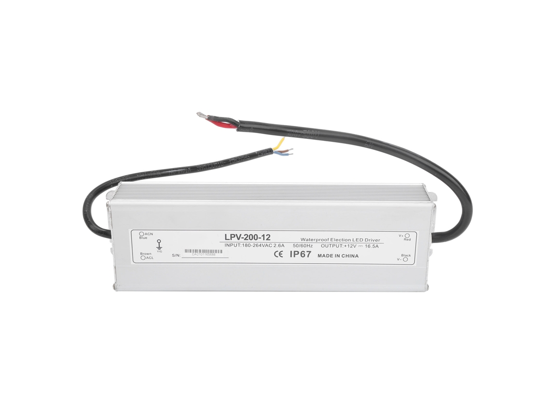 Laxiscreed Fonte De Alimentação 200w 12v Dc À Prova D'água Para Iluminação Led E Projetos Exteriores