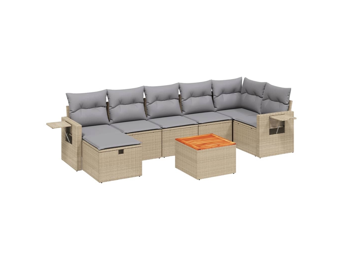 Garden Sofa Set, Garden Sofa Sets Vidaxl Bege Rattan / Vime (n/a)