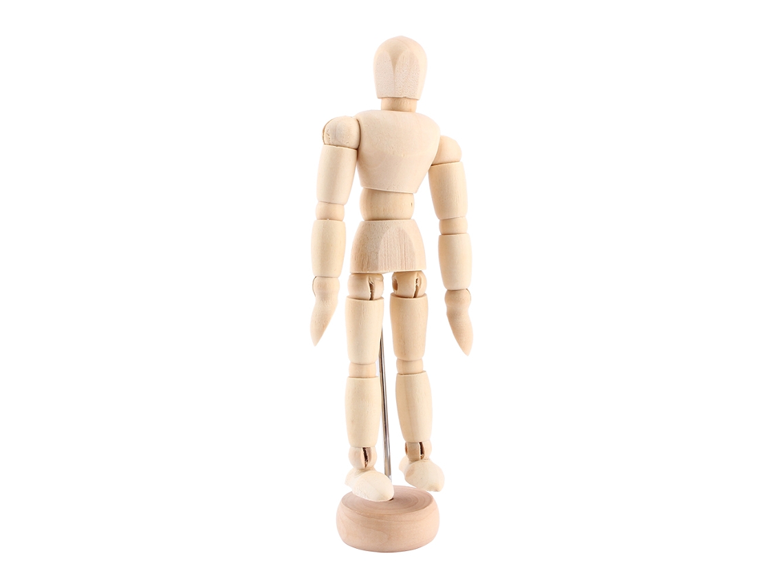 Manequim de Madeira Articulado Masculino para Desenho Artístico 5.5 Polegadas