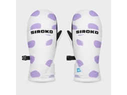 Luvas Sem Dedos De Snowboard E Esqui Criança Bolinhas Branco Roxo Siroko