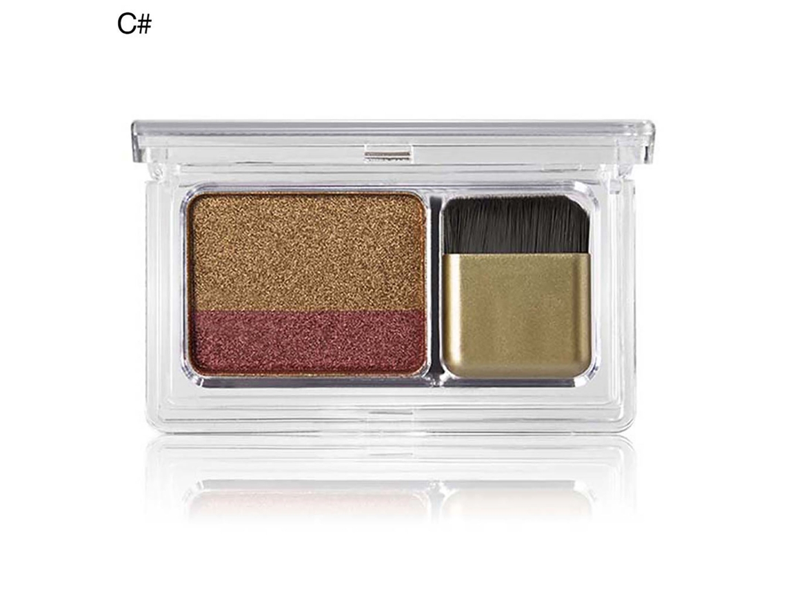 Paleta De Sombras De Ojos Con Glitter De Dos Colores Para Maquillaje