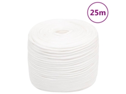 Vidaxl Corda De Barco 6 Mm 25 M Polipropileno Branco Completo