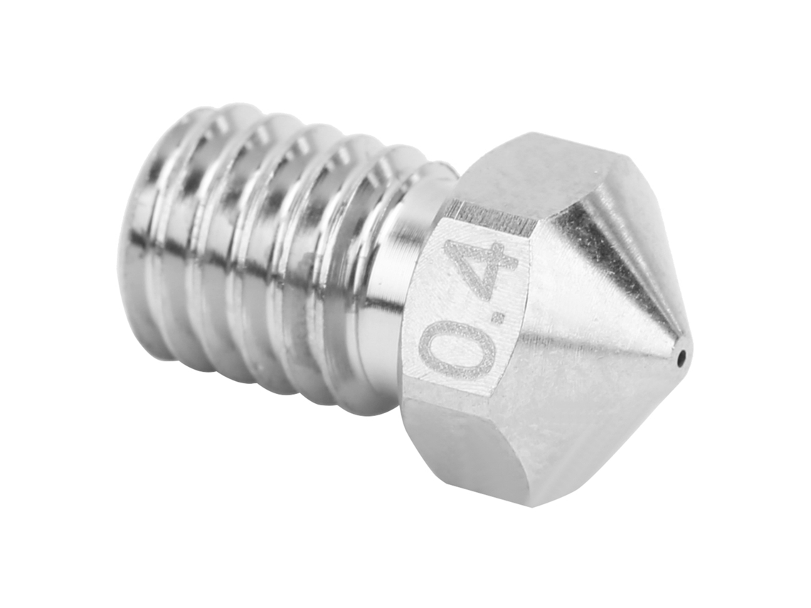 Bocal de substituição em latão niquelado para extrusora de impressora 3D com cabeçote de impressão de 0,4 mm.