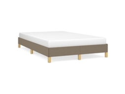 Bed Frame, Bed Frames Vidaxl Cinzento-acastanhado Tecido (120 X 190 Cm)