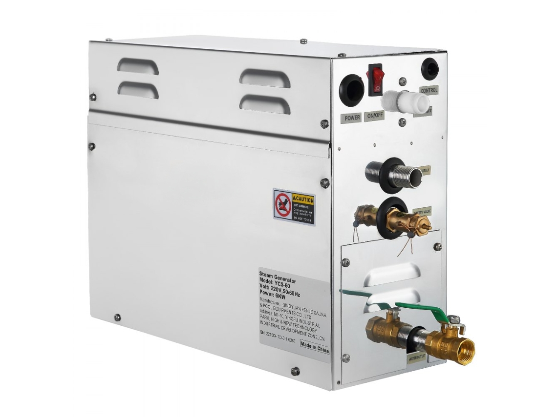 Gerador De Vapor 6 Kw Para Sauna, Banho Turco E Spa Doméstico Com Painel Digital Tekmaquinas