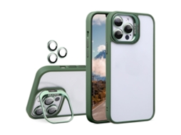 Suporte Casa Para Iphone 14 Pro Max Pele Sintética Verde