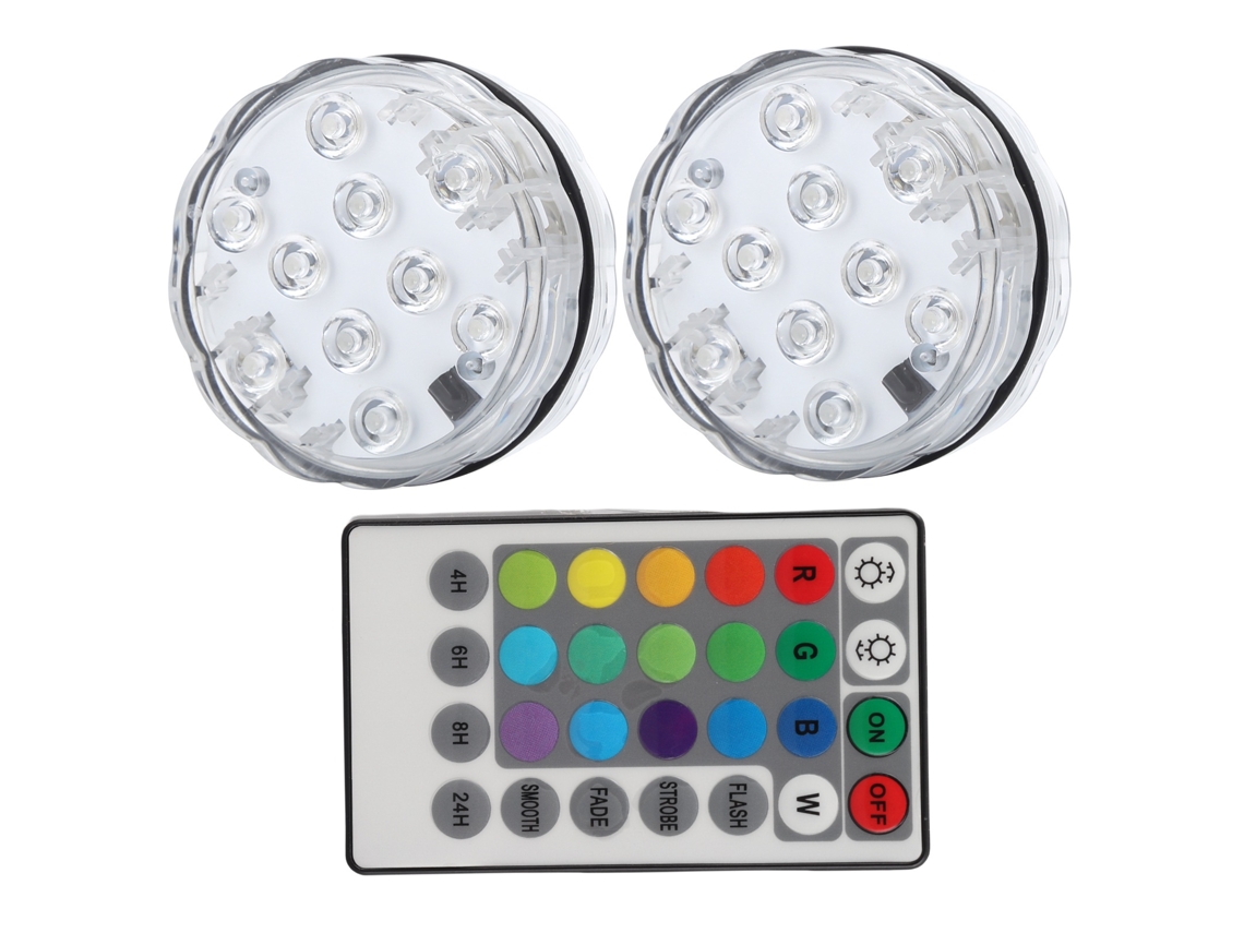 2026 luz Submersível Led Impermeável com Controle Remoto e Temporizador para Piscina, Aquário e Decoração Submarina