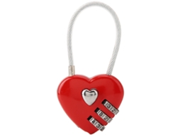 Cadeado Combinado De Amor Com Dois Corações (código De 3 Dígitos)