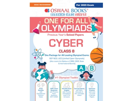 Livro Oswaal One For All Olympiad Previous Years Solved Papers, Class-8 Cyber Book de Oswaal Editorial Board (Inglês)