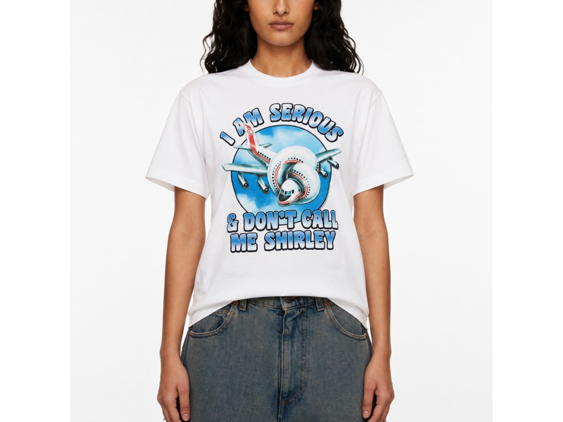 Rockinstone Airplane Movie Don't Call Me Shirley White Adult T-shirt Size:xxxl