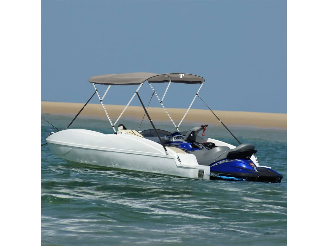 Vidaxl Toldo 3 Arcos Bimini Paredes Malha Laterais 183x(154-167)x137cm