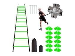Equipamento de Treino de Agilidade com Frisbee e Espigões MDUG (verde)