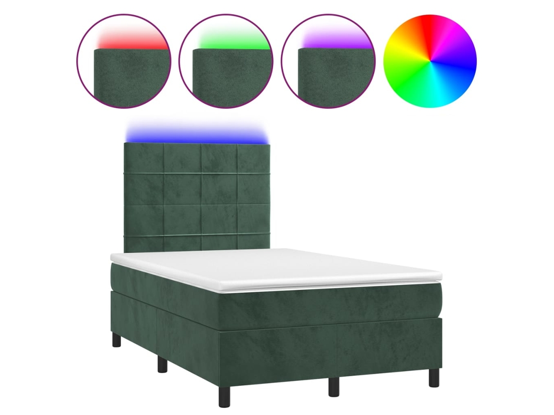 Box Spring Bed, Box Spring Beds Vidaxl Verde Veludo (120 X 200 Cm)