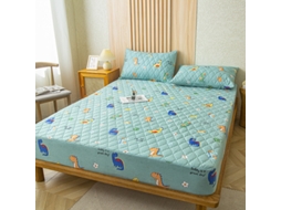 Protetor De Colchão Impermeável Czhhmart( Fitted Sheet) 200cmx220cm (com Par De Fronhas) Dinossauro