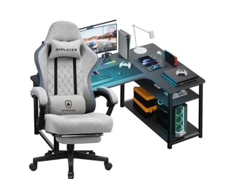 Conjunto De Cadeira Gamer Mesa Gamer Em Forma De L, Mesa Gamer E Cadeira Para Computador Gtplayercomhoma