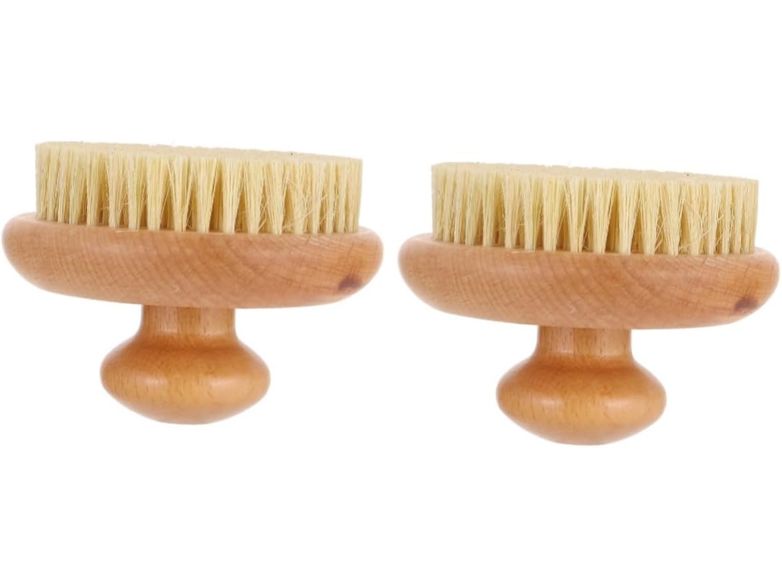 Conjunto Beaupretty Com 2 Escovas Esfoliantes Corporais Redondas Em Material Grosso Cerdas De Sisal