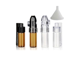 Conjunto De 4 Potes Vidro Para Pó Com Funil, Dispensador Portátil Para Temperos Em Pó, Frascos Transparentes E Recarregáveis​​ Para Armazenamento