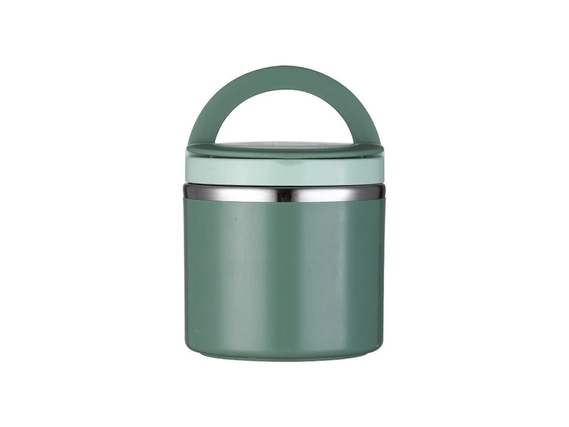 Tigela Térmica Para Arroz/sopa Em Aço Inoxidável 304 (verde, 630 Ml), Ecológica E À Prova De Vazamentos.