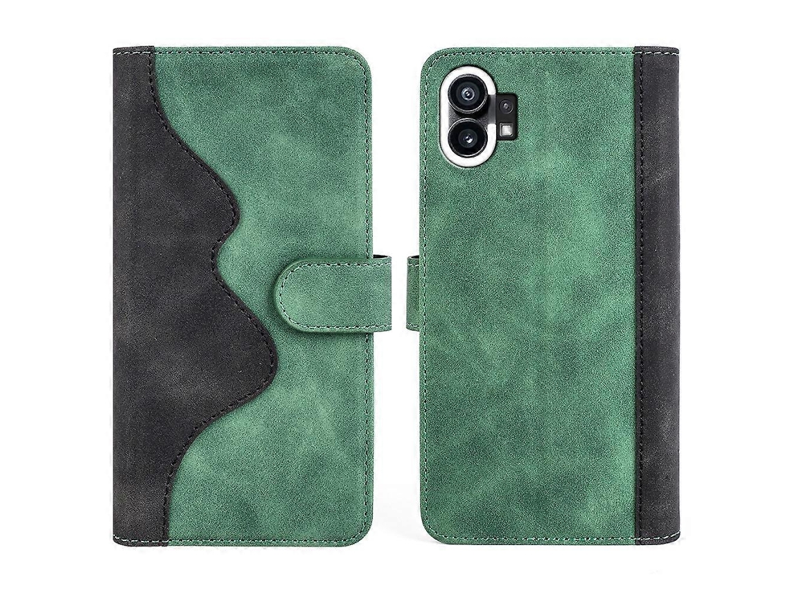 Capa De Couro Dobrável Horizontal Com Costura For Nothing Phone 1