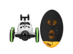 Mali carro de Controle Remoto 2.4g Mini Rc Stunt com Luz 360° Rolamento Branco para Crianças 3+