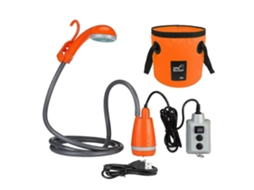 Bomba De Chuveiro Para Acampamento Ao Ar Livre, Chuveiro Recarregável Usb Com Balde Dobrável Para Acampamento, Caminhadas E Viagens PENGDSJE