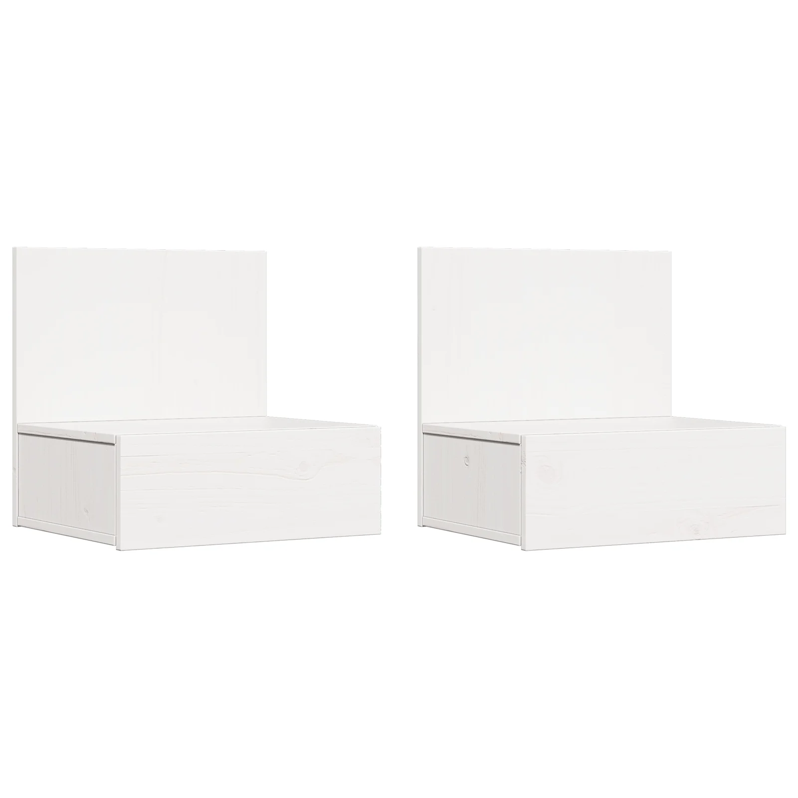 Conjunto 2 Móveis Para Quarto Vidaxl Branco Madeira De Pinho Maciça (42 X 32,5 X 40 Cm)