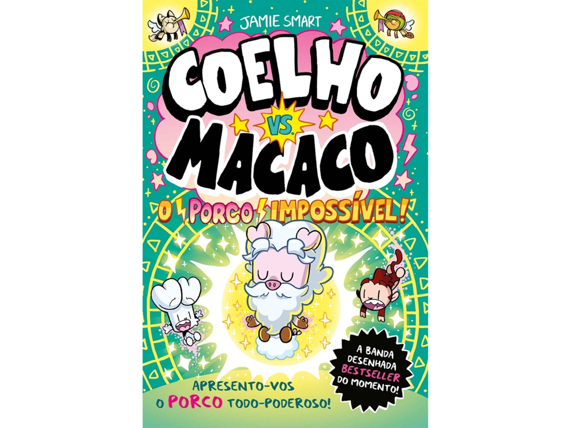 Livro Coelho vs. Macaco Nº 8 - O Porco Impossível de Jamie Smart (Português)