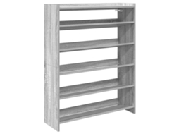 Shoe Rack, Shoe Racks Vidaxl Cinzeto Madeira Processada (n/a)