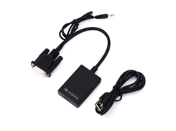 Adaptador Vga para Hdmi com Usb 3.0 e Áudio AQUAFORGE