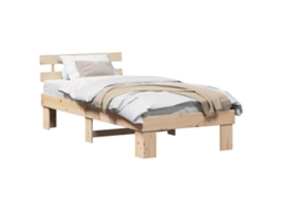 Estrutura da Cama com Cabeceira Natural 80 X 200 Cm MAISON EXCLUSIVE